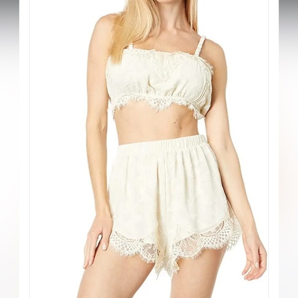 NWT Free People Love Story Intimate Ivory Lace Set lingerie Pajama - Small - Picture 9 of 9